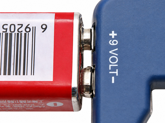 TA001 Battery Tester for 7 Battery Types — 9v battery terminal connections